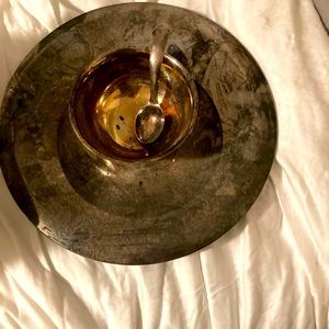 Antique silver serving dishes